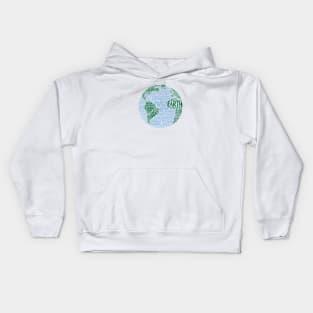 Save Earth - Protect Earth - Word Cloud Kids Hoodie